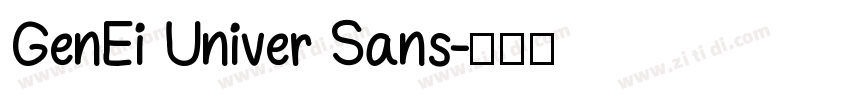 GenEi Univer Sans字体转换